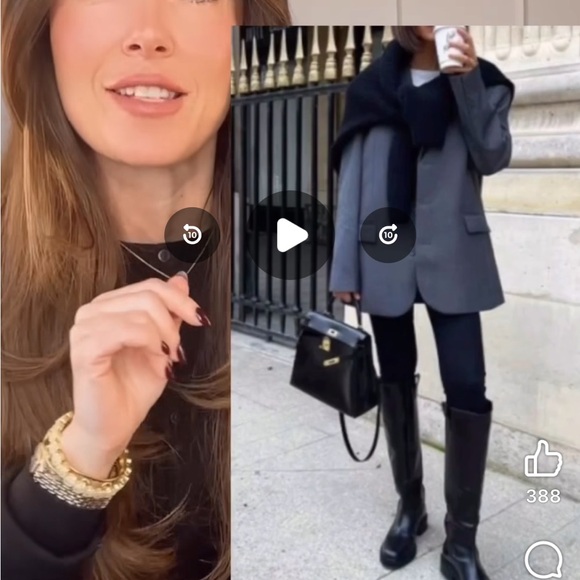 UGG Men's Heathered Blue Crewneck Fleece Lined Sweater - Picture 2 of 5